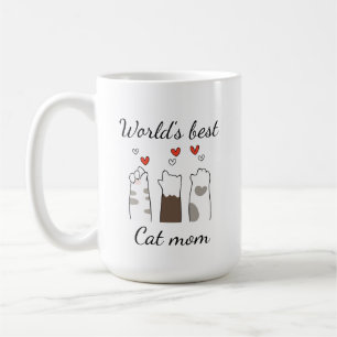 Caneca De Café Melhor gata mãe do mundo personalizado