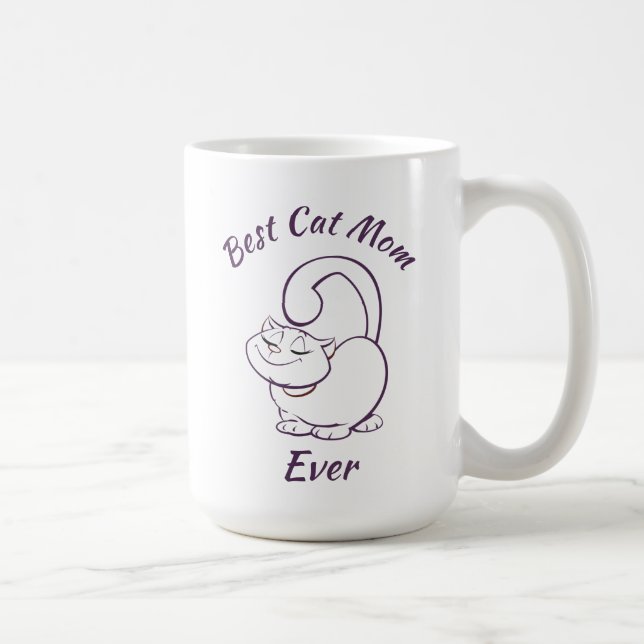 Caneca De Café Melhor Gato Mãe De Coffee Mug (Direita)