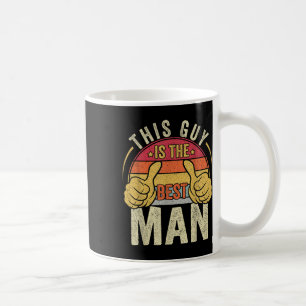 Caneca De Café Melhor Homem Retro Casamento Padrinhos Piada Despe