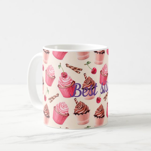 Caneca De Café Melhor irmã (Frente Esquerda)