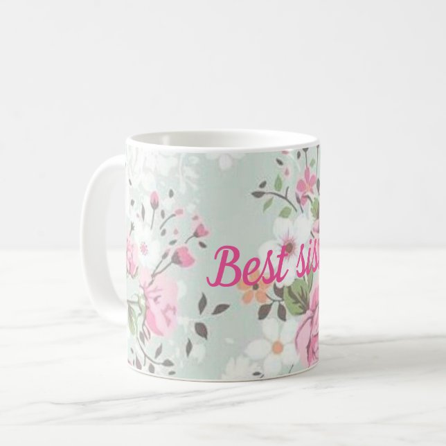 Caneca De Café Melhor irmã (Frente Esquerda)