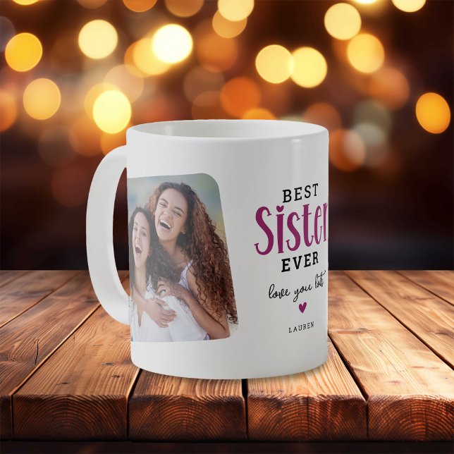 Caneca De Café Melhor IRMÃ de Todos 2 Foto Presente Fofo  (Criador carregado)