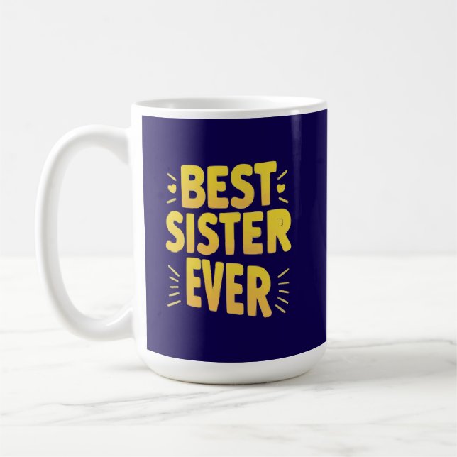 Caneca De Café Melhor Irmã de Todos os Tempos  (Esquerda)
