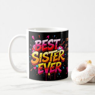 Caneca De Café Melhor Irmã, Grafite De Citação