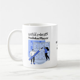 Caneca De Café Melhor Jogador Sudoku Personalizado Mug