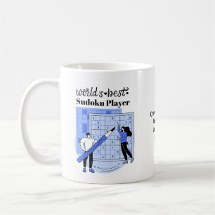 Caneca De Café Melhor Jogador Sudoku Personalizado Mug