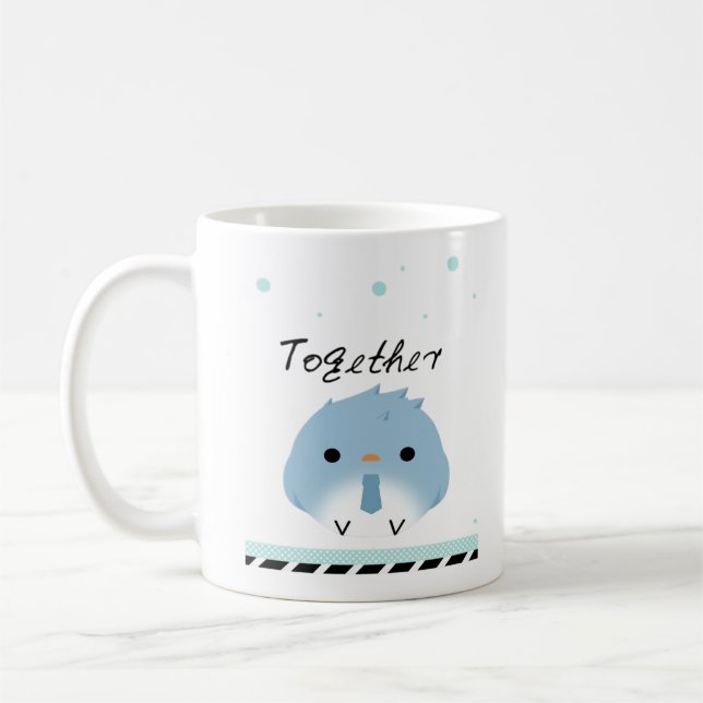 Caneca De Café Melhor Juntos Design Minimalista  (Esquerda)