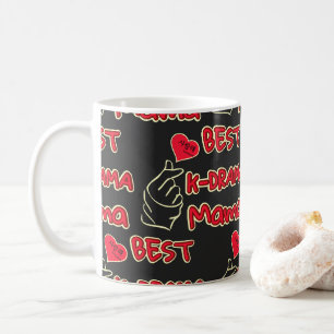 Caneca De Café Melhor K-drama Mamãe, presente de fã de drama core