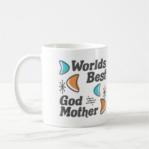 Caneca De Café Melhor madrinha Retro