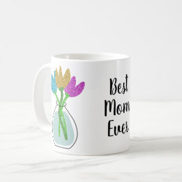 Caneca De Café Melhor Mãe Alguma Vez Floral