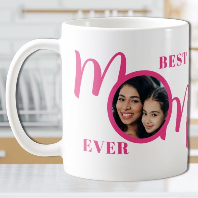 Caneca De Café Melhor Mãe Alguma Vez Foto Rosa (Criador carregado)