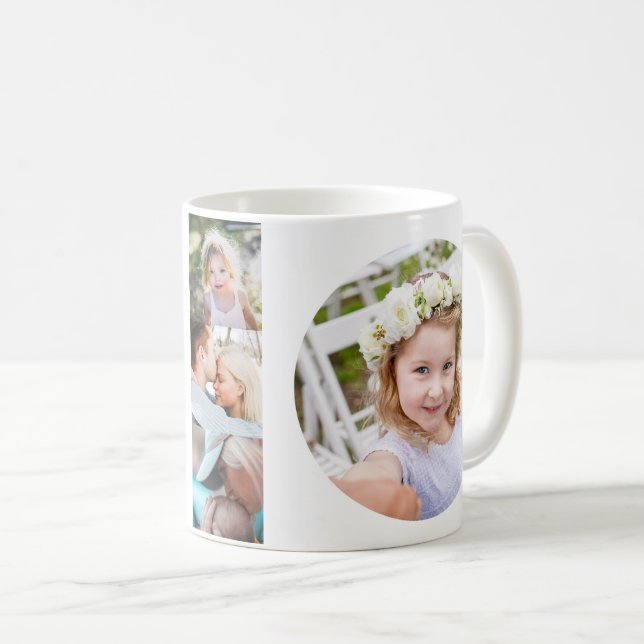 Caneca De Café Melhor Mãe Alguma Vez Moderna Colagem de Fotos do  (Frente Esquerda)