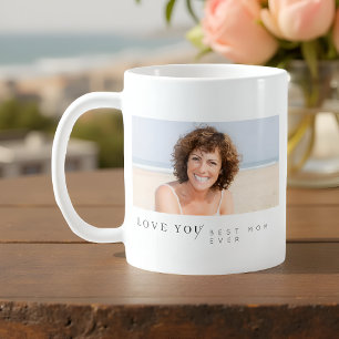 Caneca De Café Melhor Mãe Alguma Vez Moderna Foto Personalizada M