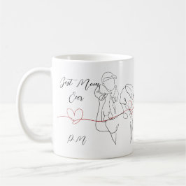 Caneca De Café Melhor Mãe Alguma Vez Trendy One Line Motherhood H