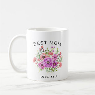 Caneca De Café melhor mãe café com dia de as mães de buquê fl
