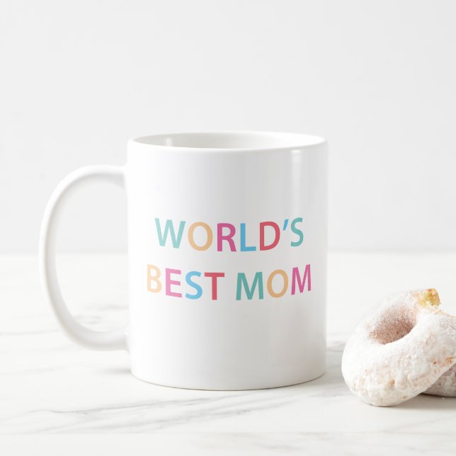 Caneca De Café Melhor Mãe Colorida do Mundo (Com Donut)