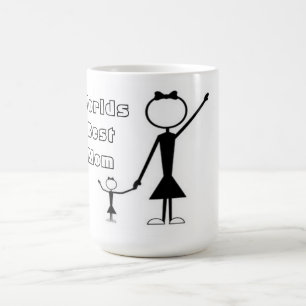Caneca De Café Melhor mãe com mãe e filha