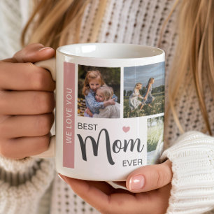 Caneca De Café Melhor Mãe Criar Sua Própria Colagem Fotográfica