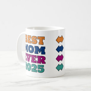 Caneca De Café Melhor Mãe de 2025 - Personalizar Ano e Foto