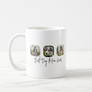 Caneca De Café Melhor Mãe De Cachorro - Colagem Personalizada De