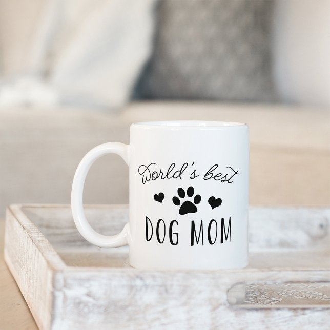 Caneca De Café Melhor Mãe de Cachorro do Mundo (Criador carregado)