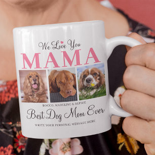 Caneca De Café Melhor Mãe de Cachorro do Mundo Personalizado 3 Fo
