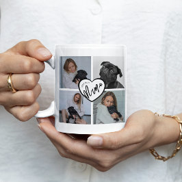 Caneca De Café Melhor Mãe de cães | Colagem de Fotografias