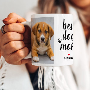 Caneca De Café Melhor Mãe de Cão Personalizada Foto de Pet de D