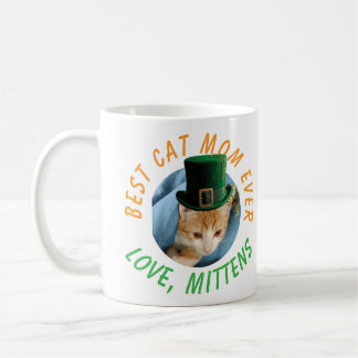 Caneca De Café Melhor Mãe de Gato de Sempre Irlandesa Personaliza