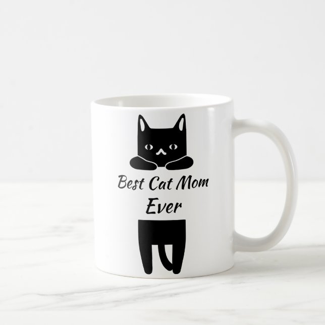 Caneca De Café Melhor Mãe de Gato de Todos (Direita)
