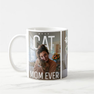 Caneca De Café Melhor Mãe de Gato de Todos os Tempos Dois Fotos P
