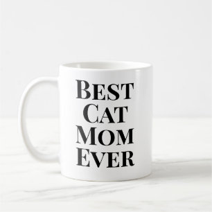 Caneca De Café Melhor Mãe de Gato de Todos os Tempos Texto‑Soment