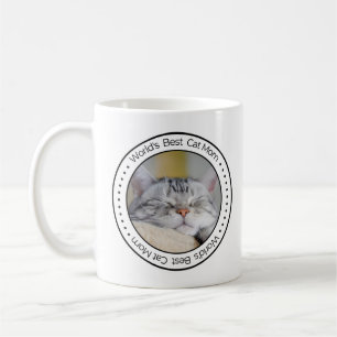 Caneca De Café Melhor Mãe de Gato do Mundo Clássico com Foto Pers