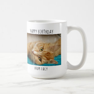 Caneca De Café Melhor Mãe de Gato do Mundo - Feliz Aniversário pe