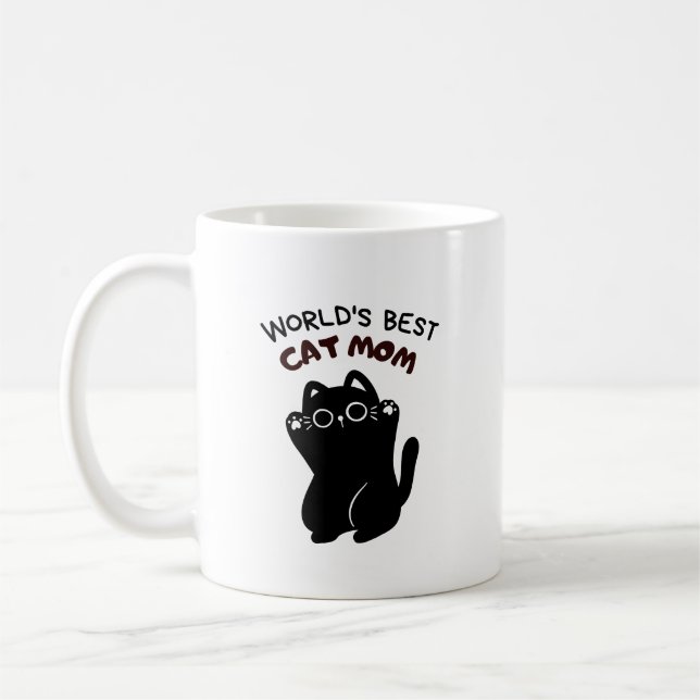 Caneca De Café melhor mãe de gato preto (Esquerda)