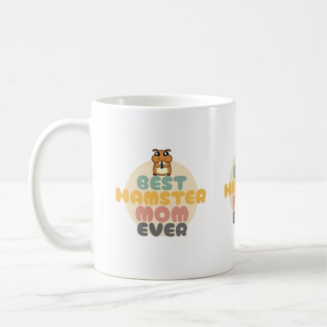 Caneca De Café Melhor Mãe de Hamster de Todos os Tempos - Hamster (Esquerda)