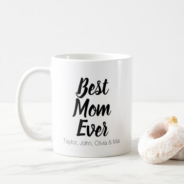 Caneca De Café Melhor Mãe de sempre, Dia de as mães presente pers (Com Donut)