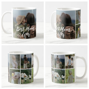 Caneca De Café Melhor Mãe de Todos Colagem de Fotos Personalizada