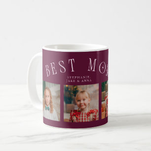 Caneca De Café Melhor Mãe de Todos os Tempos 4-Foto Cranberry Dia
