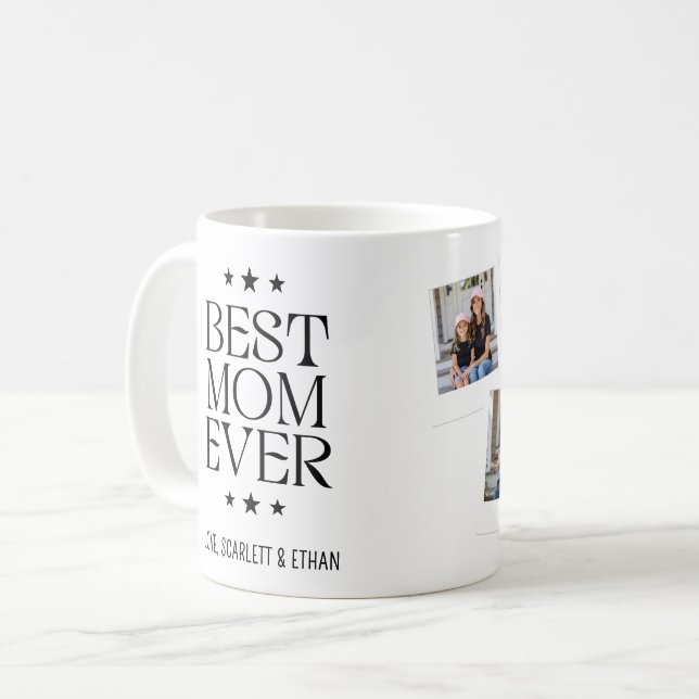 Caneca De Café Melhor Mãe de Todos os Tempos Estilo Moderno Insta (Frente Esquerda)