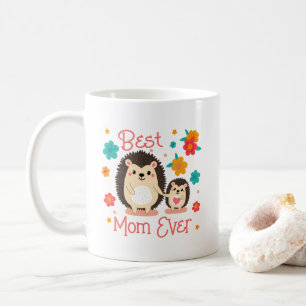 Caneca De Café Melhor Mãe de Todos os Tempos Mãe e Bebêouriço