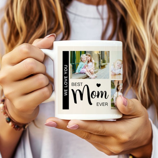 Caneca De Café Melhor Mãe Dia de as mães Cream Tan (Best Mom Ever Mothers Day Photo Cream Tan Coffee Mug)