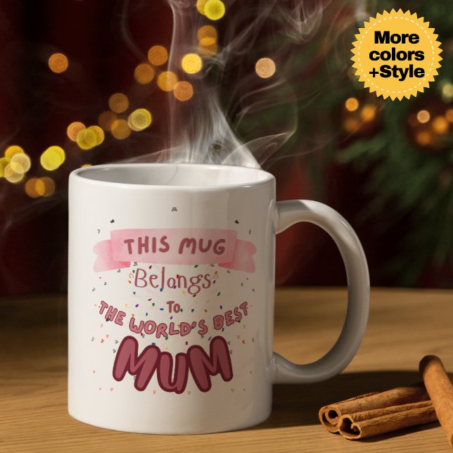 Caneca De Café Melhor Mãe - Dia de as mães e aniversário (Best Mum Mug - Heartfelt Mother's Day & Birthday Gift)
