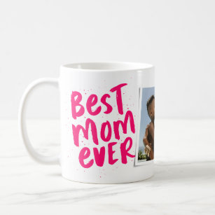 Caneca De Café Melhor mãe Dia de as mães rosa moderno