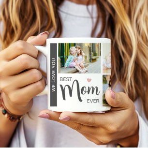 Caneca De Café Melhor Mãe do Mundo Colagem de Fotos do Dia das Mã