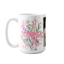 Melhor Mãe do Mundo Design Floral Aquarela
