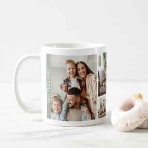 Caneca De Café Melhor Mãe do Mundo Dia das Mães 5 Fotos Verde Sal