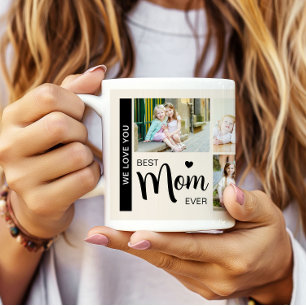 Caneca De Café Melhor Mãe do Mundo Foto Dia das Mães Creme Bege