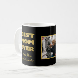 Caneca De Café Melhor Mãe do Mundo Foto Nome Moderno Dia das Mães
