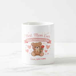 Caneca De Café Melhor Mãe do Mundo Postcard de Coração do Dia dos